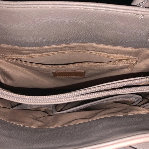 Nine West Grey Satchel with Pink/White - Picture 2 of 4